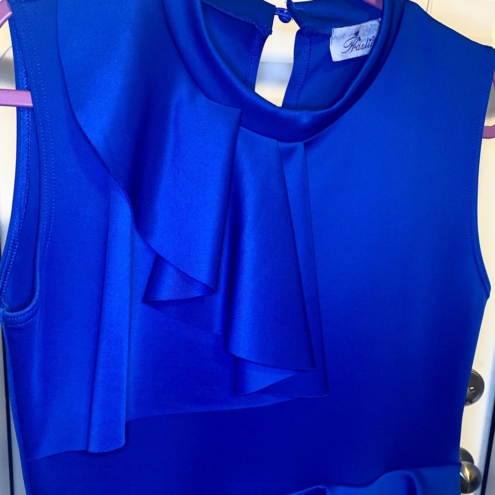 Praslin Royal Blue Peplum Dress